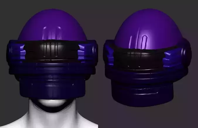 helmet high poly sculpt 3d printable ver 7 3D model