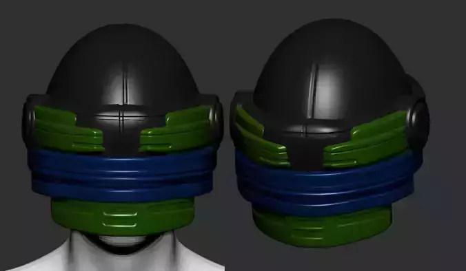 helmet high poly sculpt 3d printable ver 7 3D model