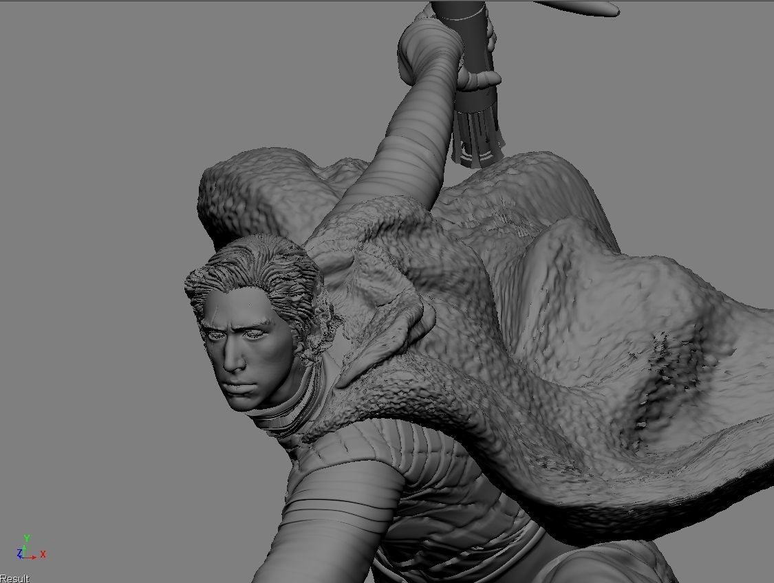 KYLO REN STARWARS RISE OF SKYWALKER PRINTABLE STATUE 3D print model_6