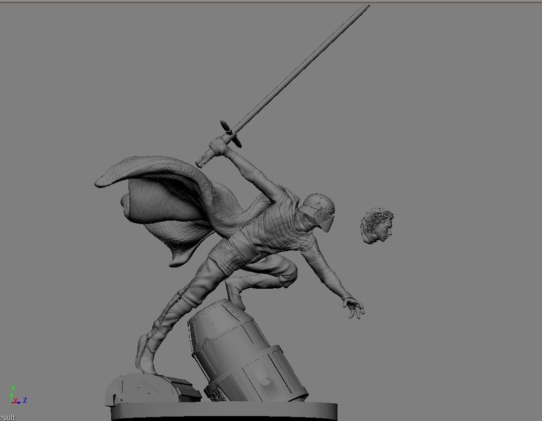 KYLO REN STARWARS RISE OF SKYWALKER PRINTABLE STATUE 3D print model_9