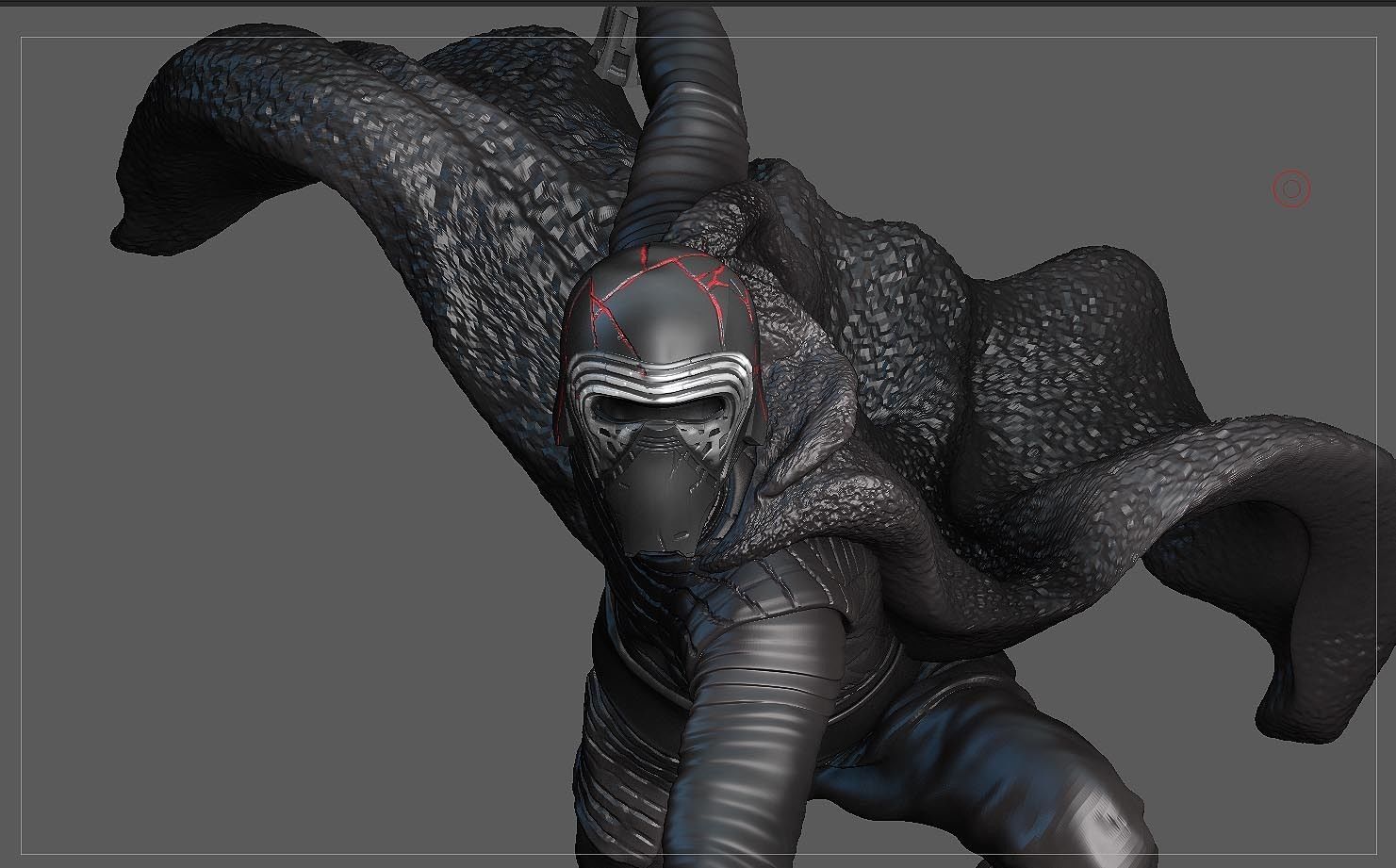 KYLO REN STARWARS RISE OF SKYWALKER PRINTABLE STATUE 3D print model_1