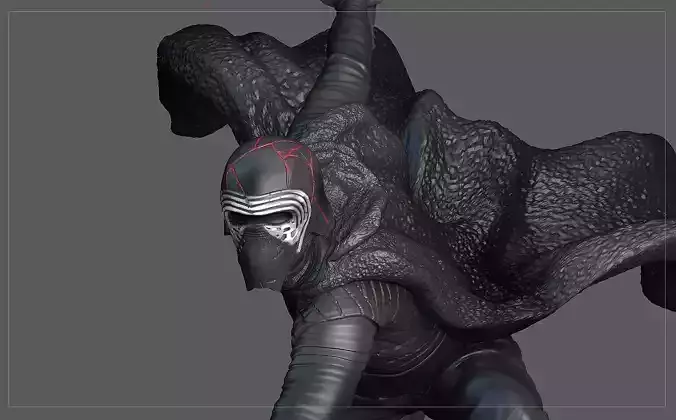 KYLO REN STARWARS RISE OF SKYWALKER PRINTABLE STATUE 3D print model