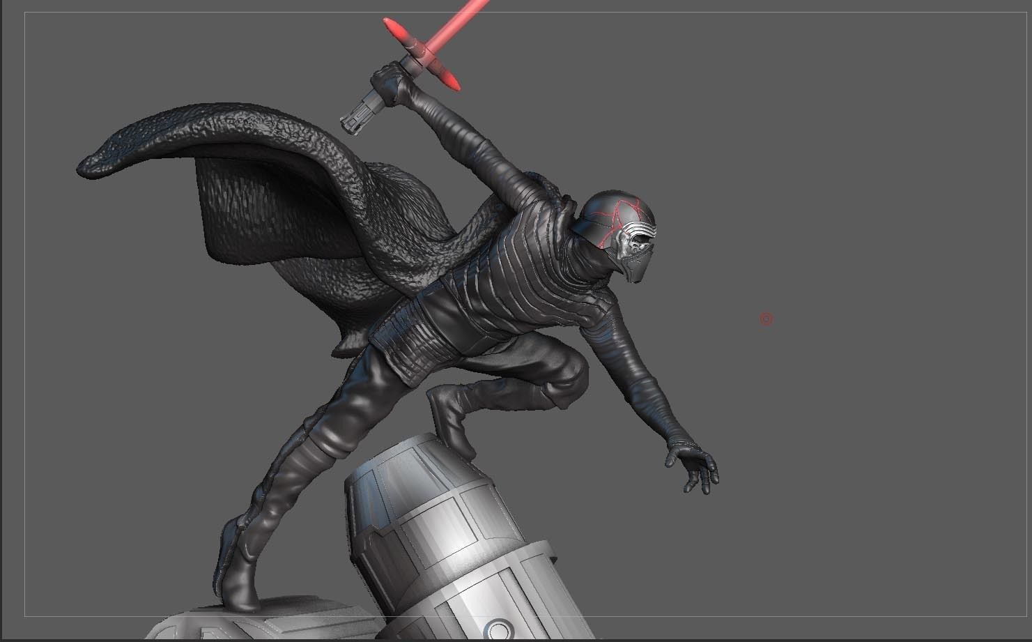 KYLO REN STARWARS RISE OF SKYWALKER PRINTABLE STATUE 3D print model_4