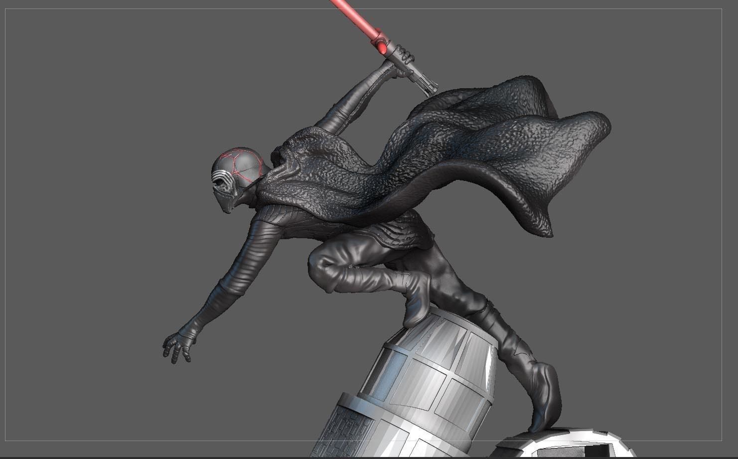 KYLO REN STARWARS RISE OF SKYWALKER PRINTABLE STATUE 3D print model_5