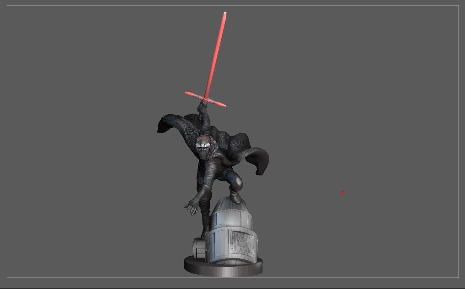 KYLO REN STARWARS RISE OF SKYWALKER PRINTABLE STATUE 3D print model_3