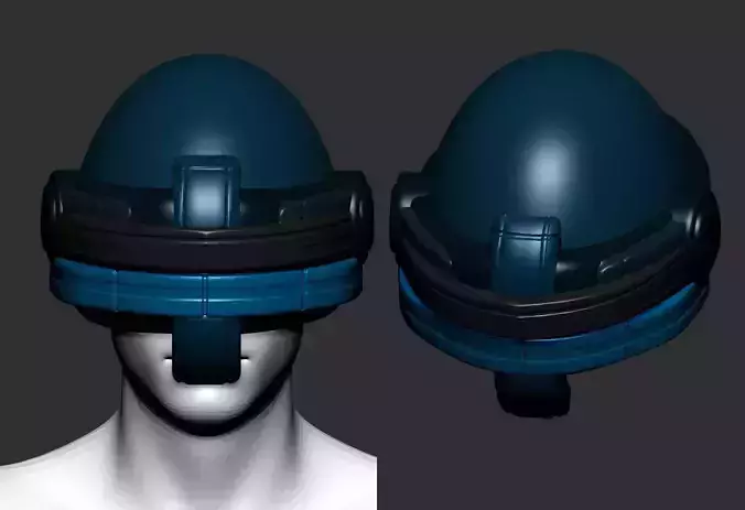 helmet high poly sculpt 3d printable ver 7 3D model