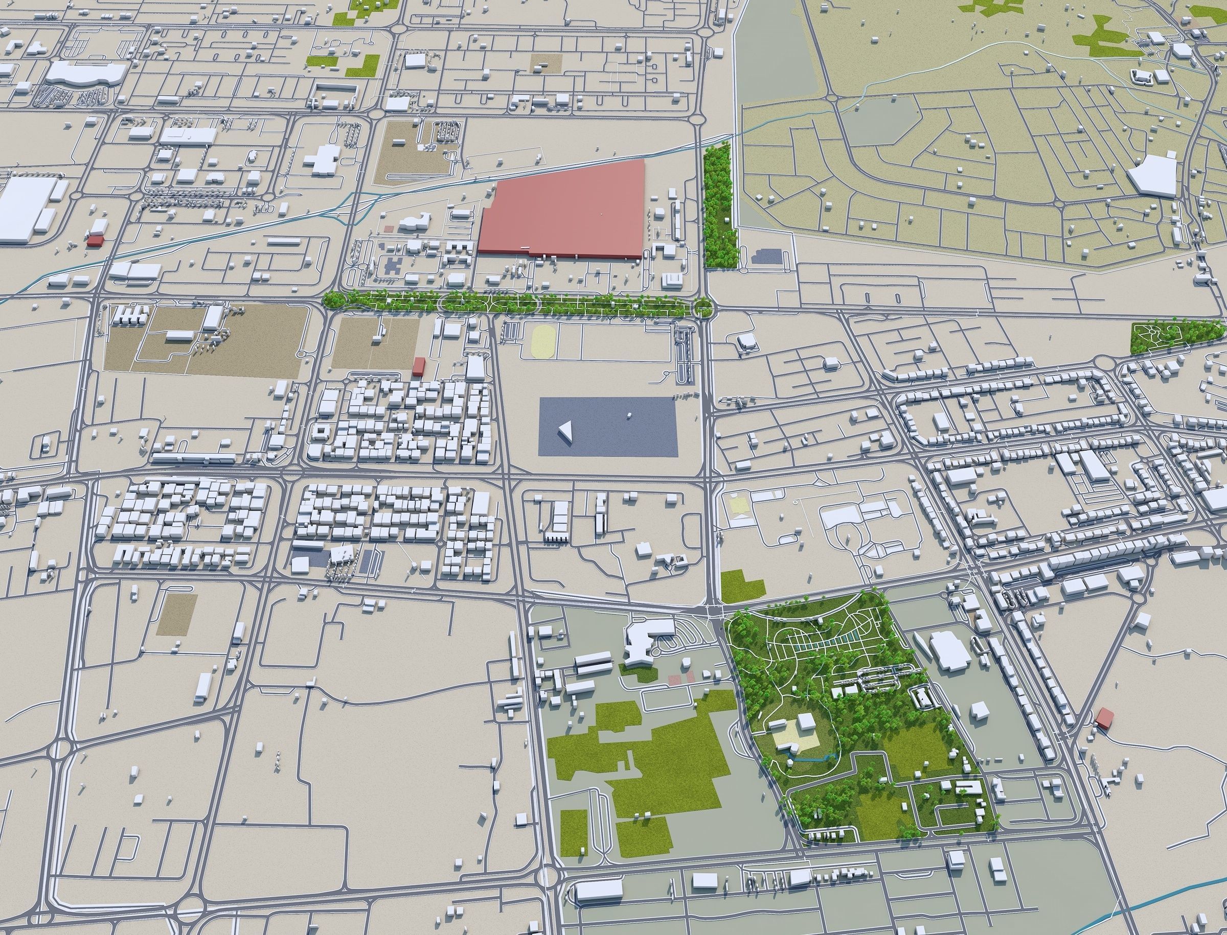 Al Ain UAE 65 km Low-poly 3D model_15
