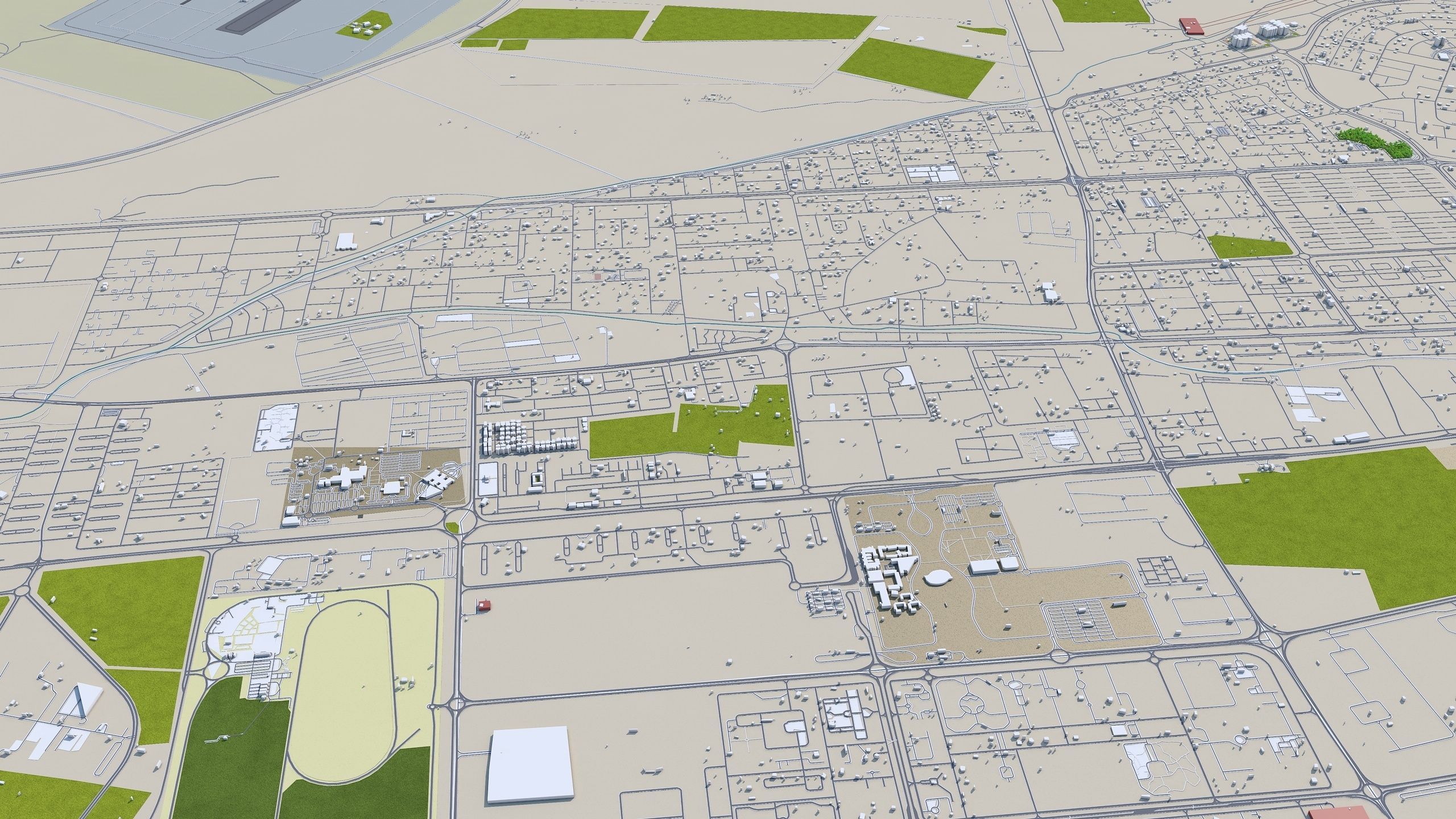 Al Ain UAE 65 km Low-poly 3D model_6