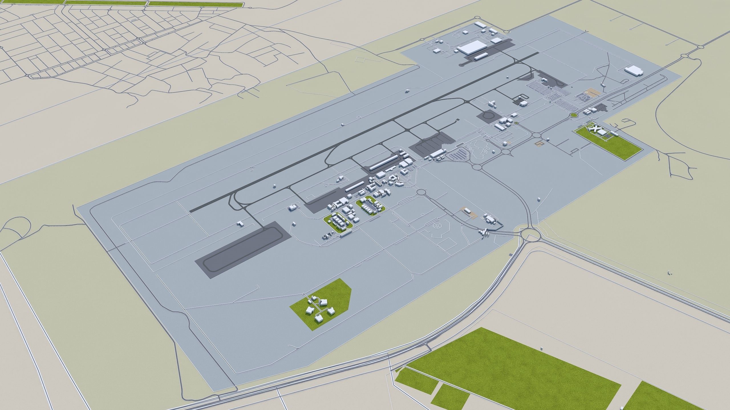 Al Ain UAE 65 km Low-poly 3D model_7