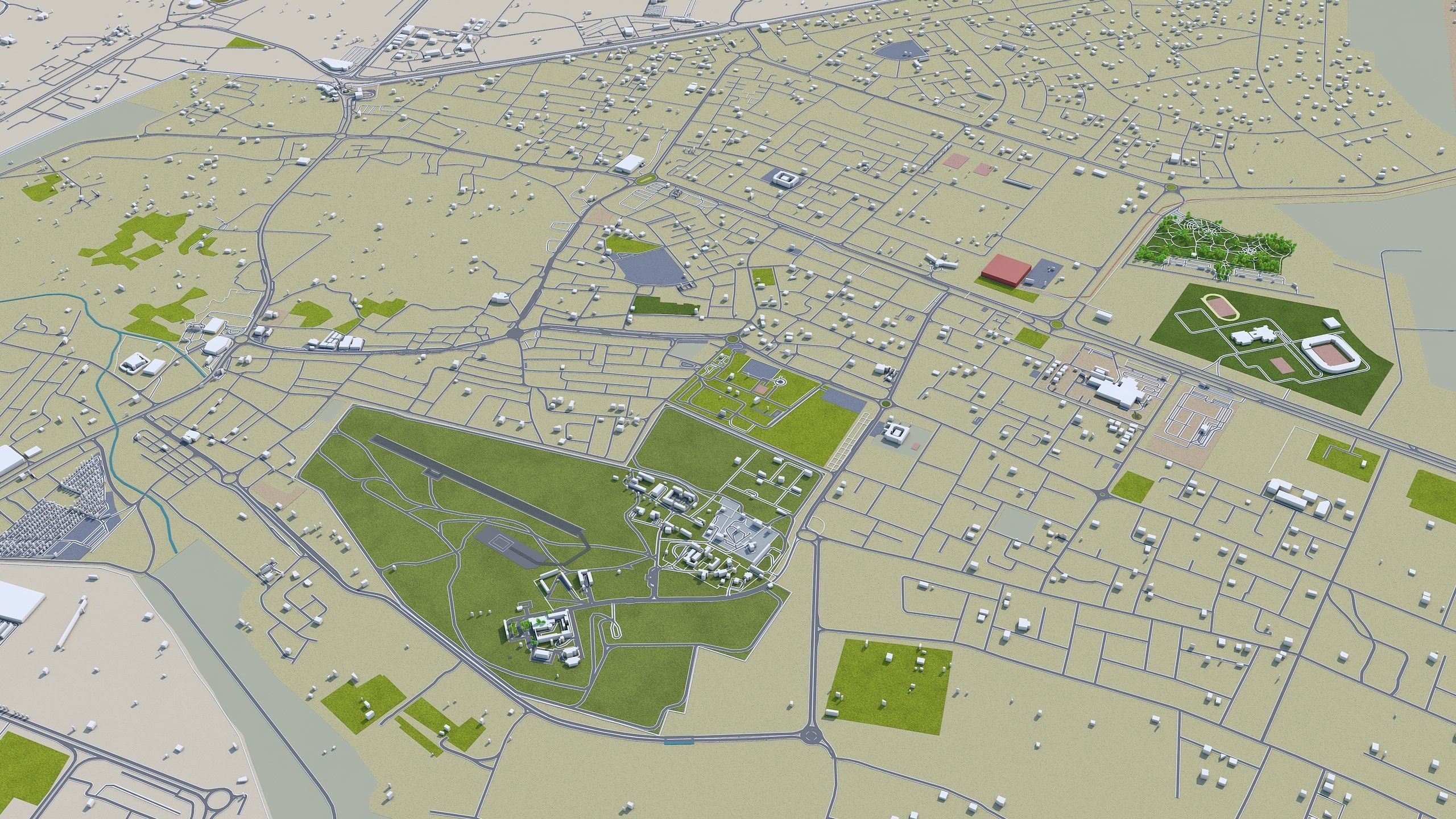 Al Ain UAE 65 km Low-poly 3D model_5