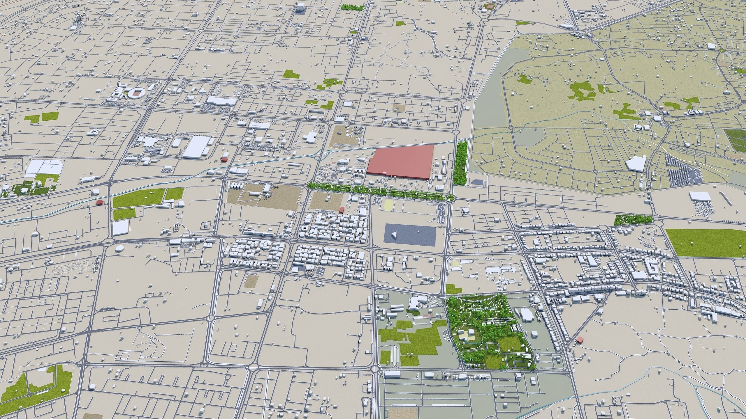 Al Ain UAE 65 km Low-poly 3D model_2