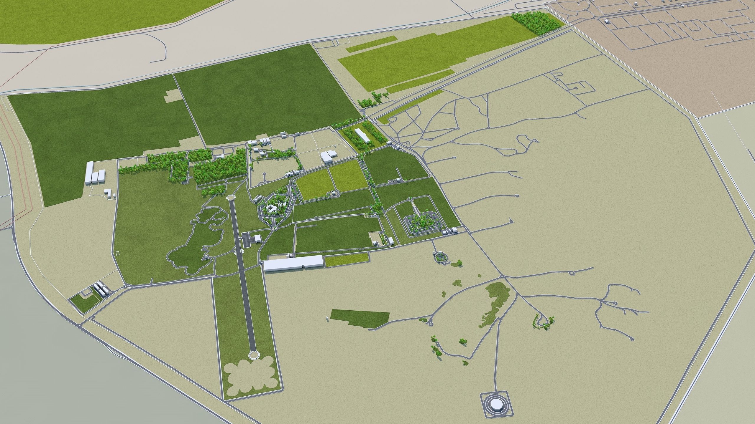 Al Ain UAE 65 km Low-poly 3D model_8
