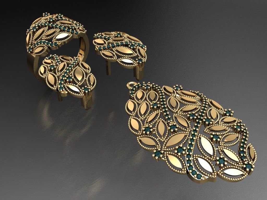 Z54- Diamond set 3D print model_1