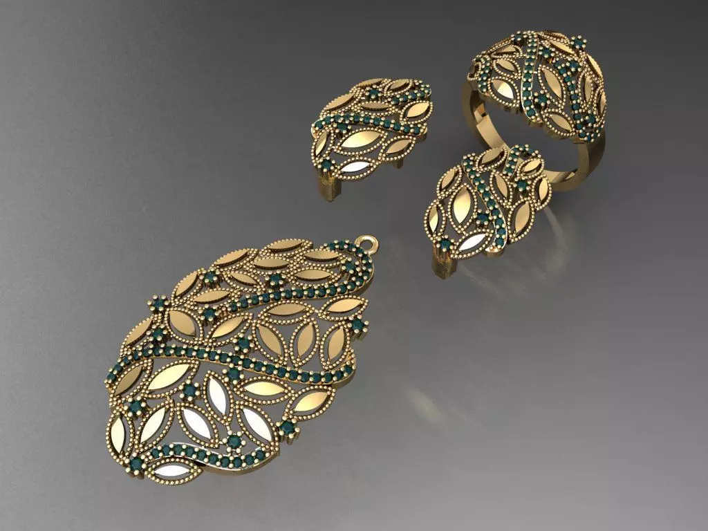 Z54- Diamond set 3D print model_0