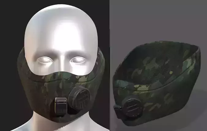 Gas mask respirator scifi futuristic