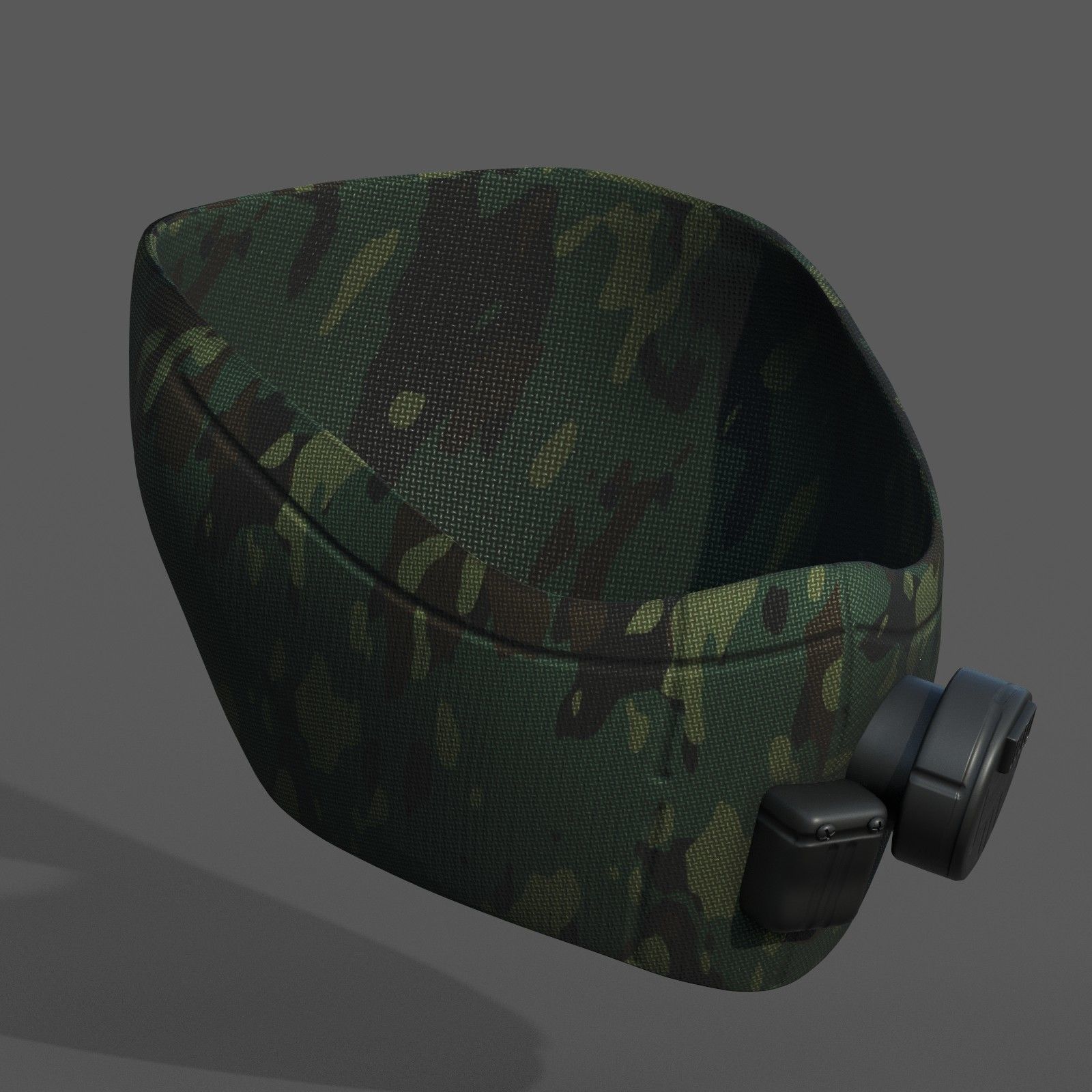 Gas mask respirator scifi futuristic 3D model_5