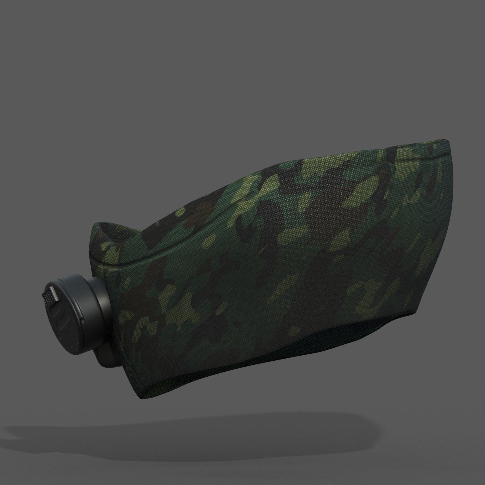 Gas mask respirator scifi futuristic 3D model_7