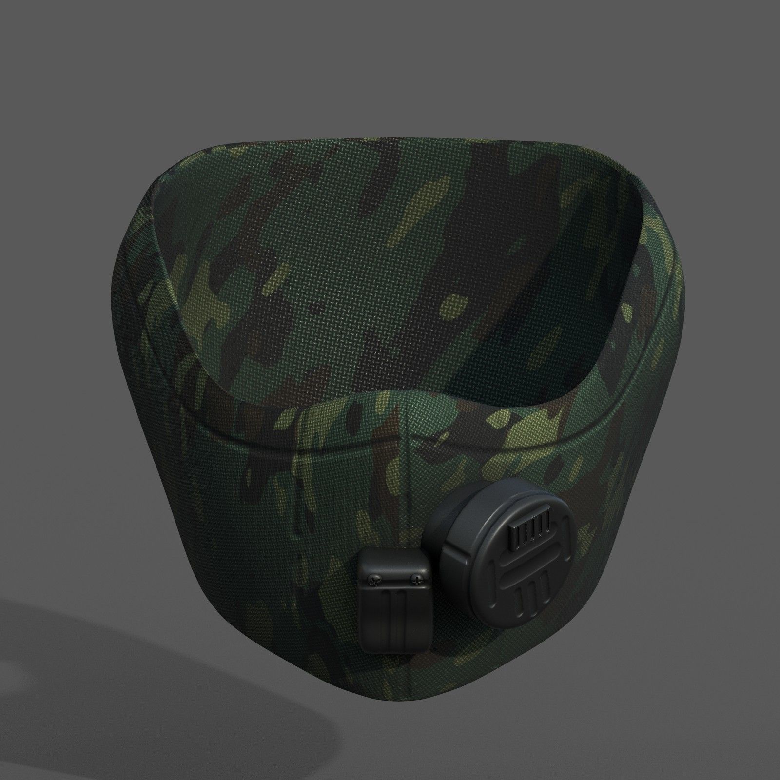 Gas mask respirator scifi futuristic 3D model_4