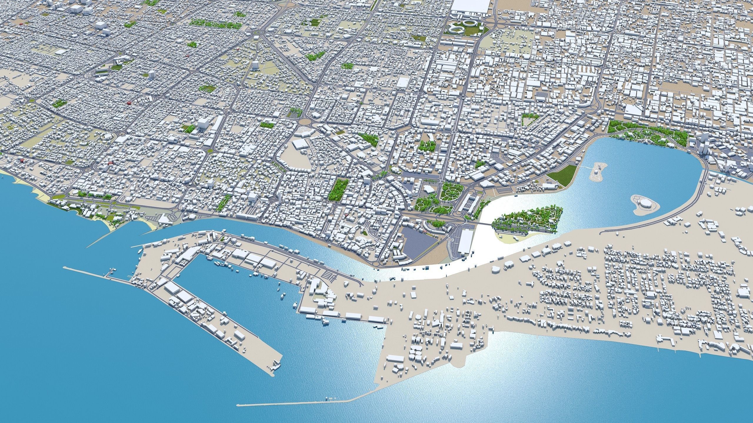 Ajman UAE 40km Low-poly 3D model_6
