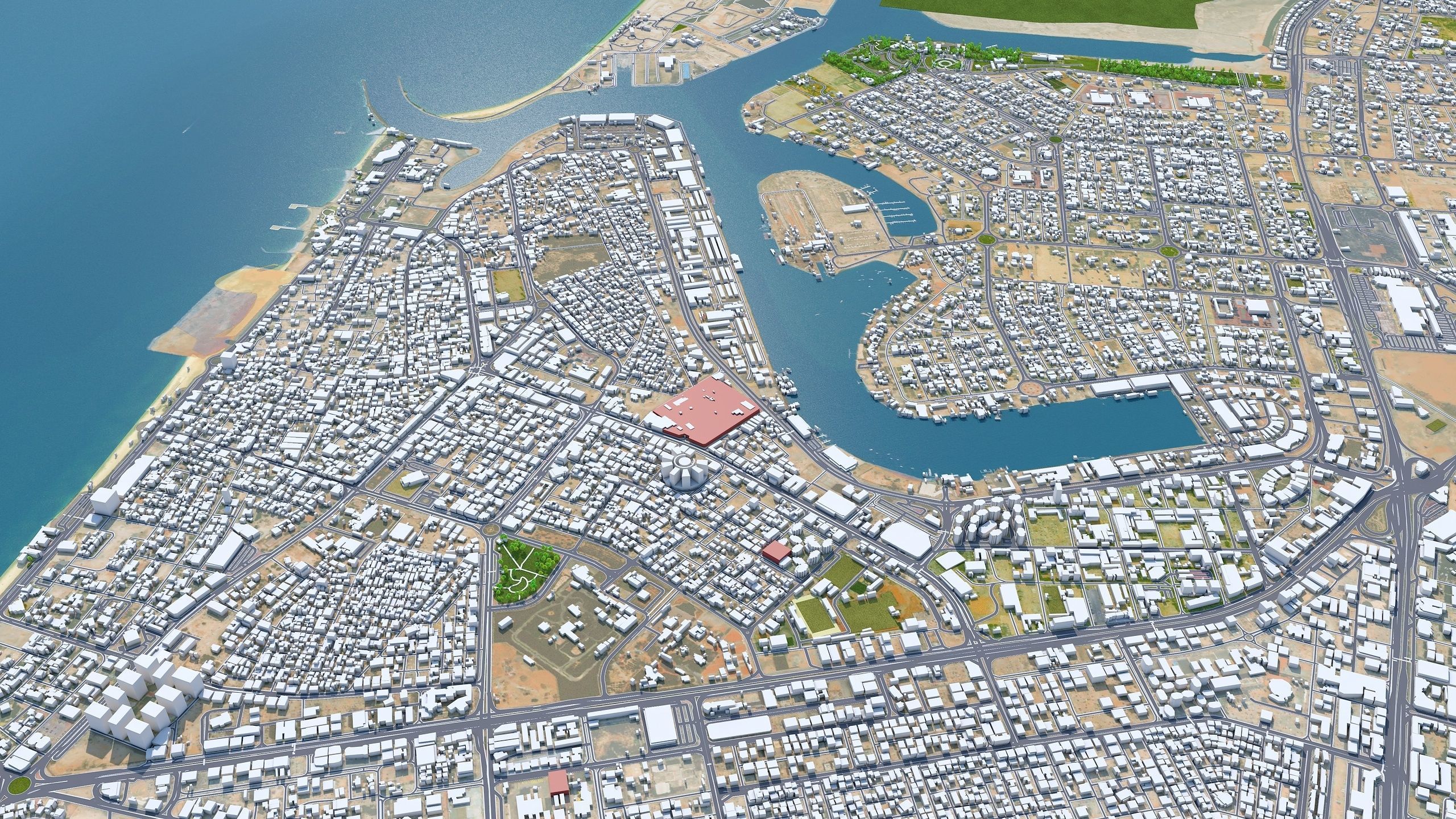 Ajman UAE 40km Low-poly 3D model_2