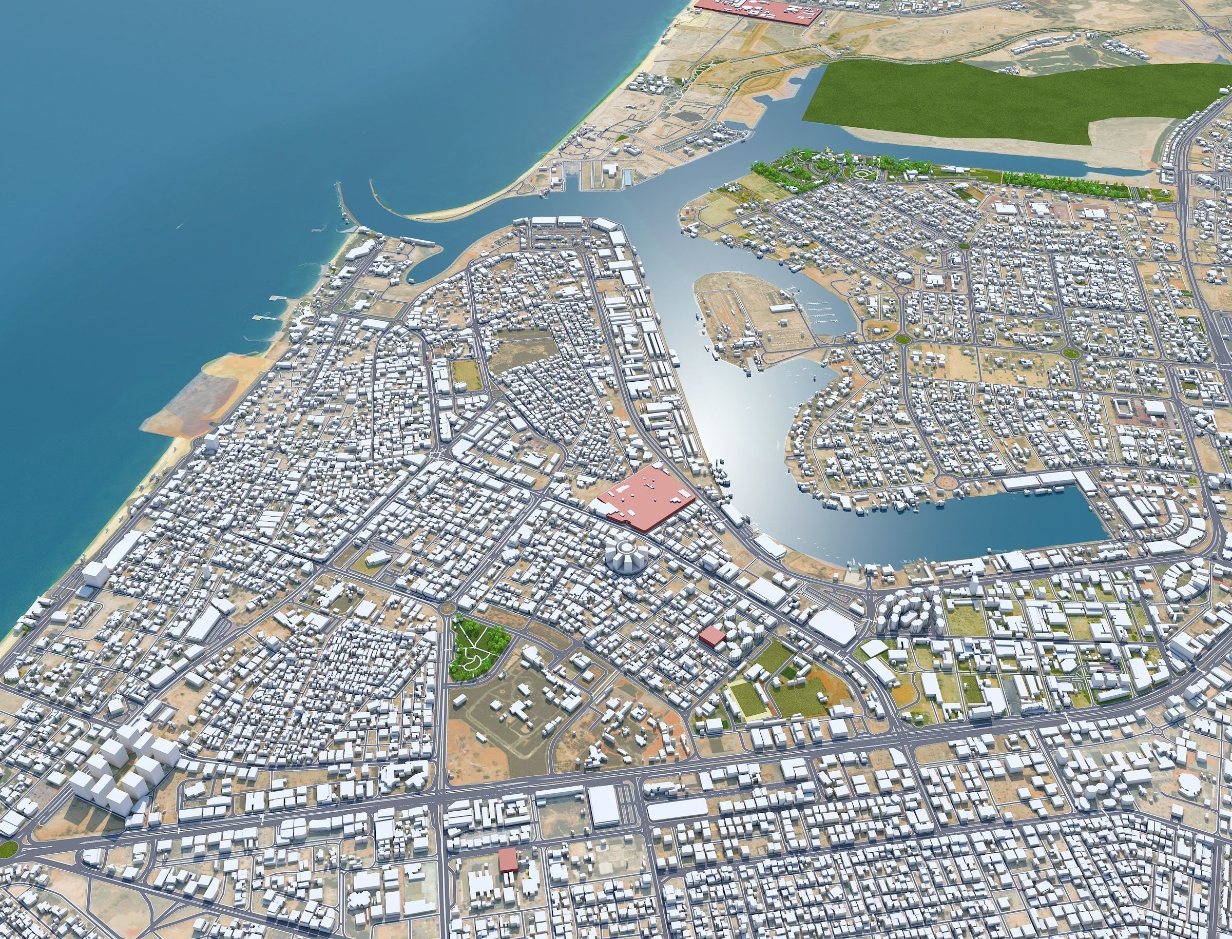 Ajman UAE 40km Low-poly 3D model_18