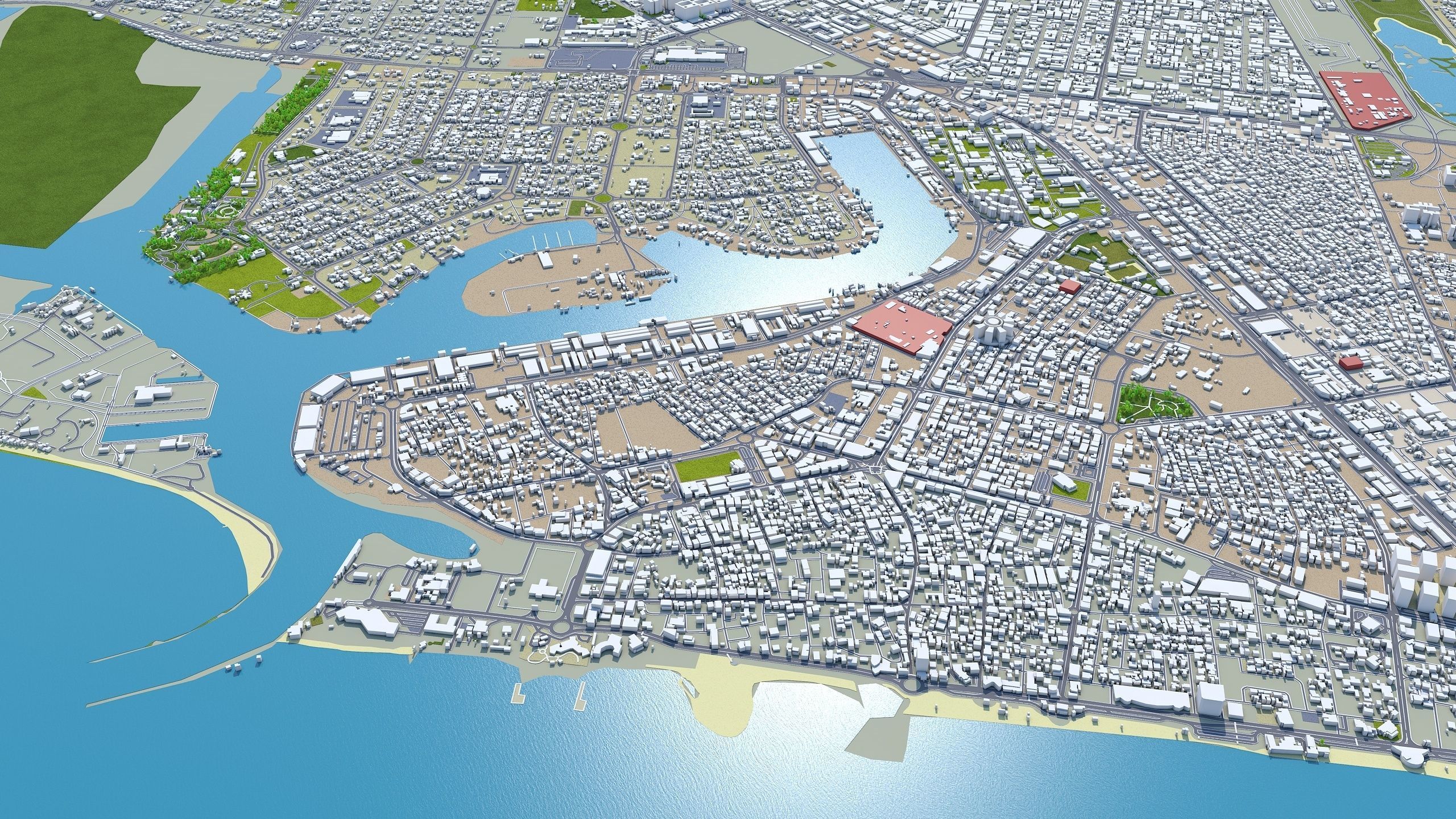 Ajman UAE 40km Low-poly 3D model_5