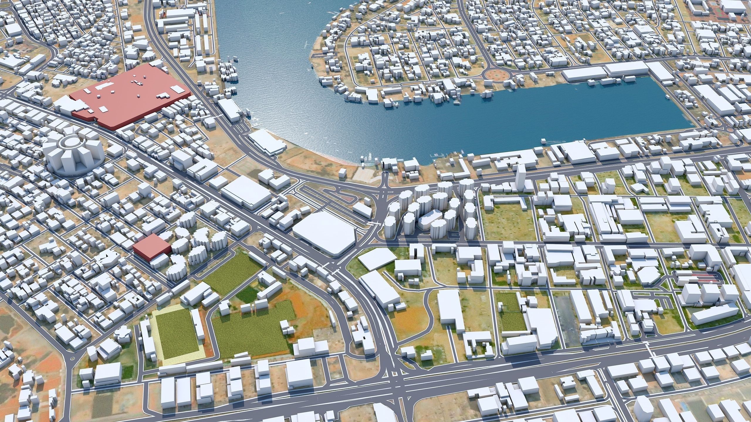 Ajman UAE 40km Low-poly 3D model_1