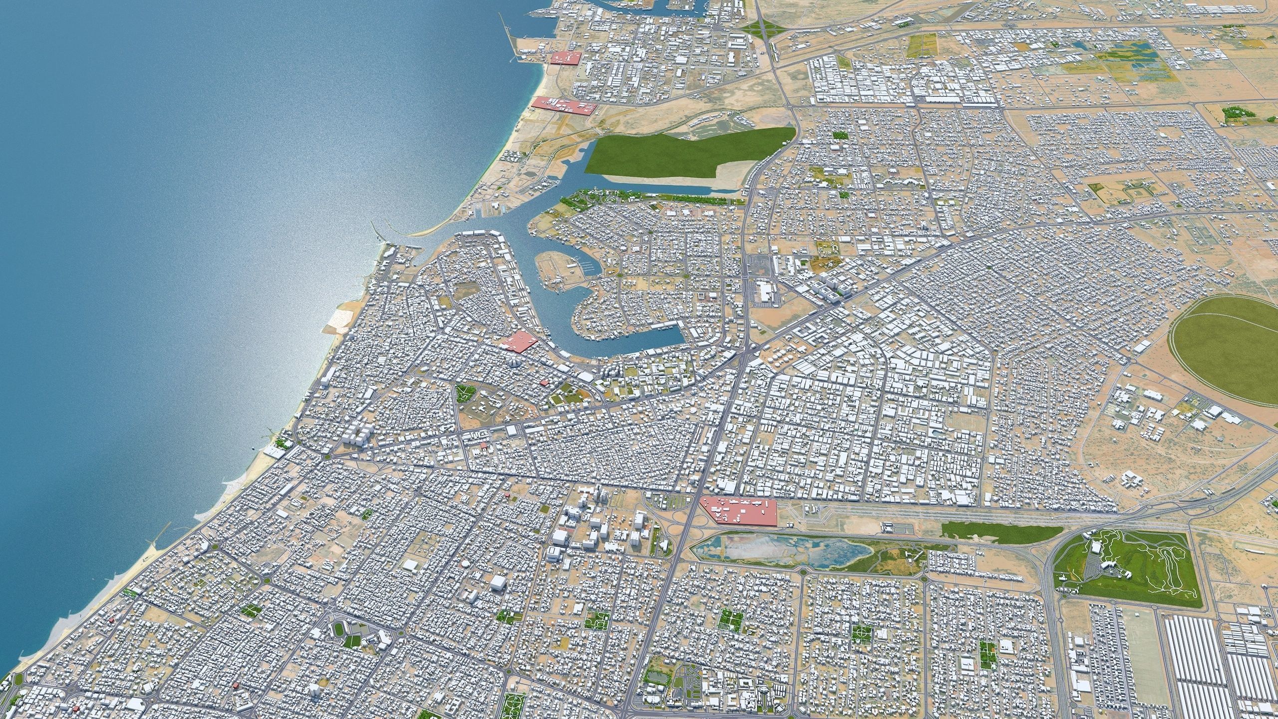 Ajman UAE 40km Low-poly 3D model_3