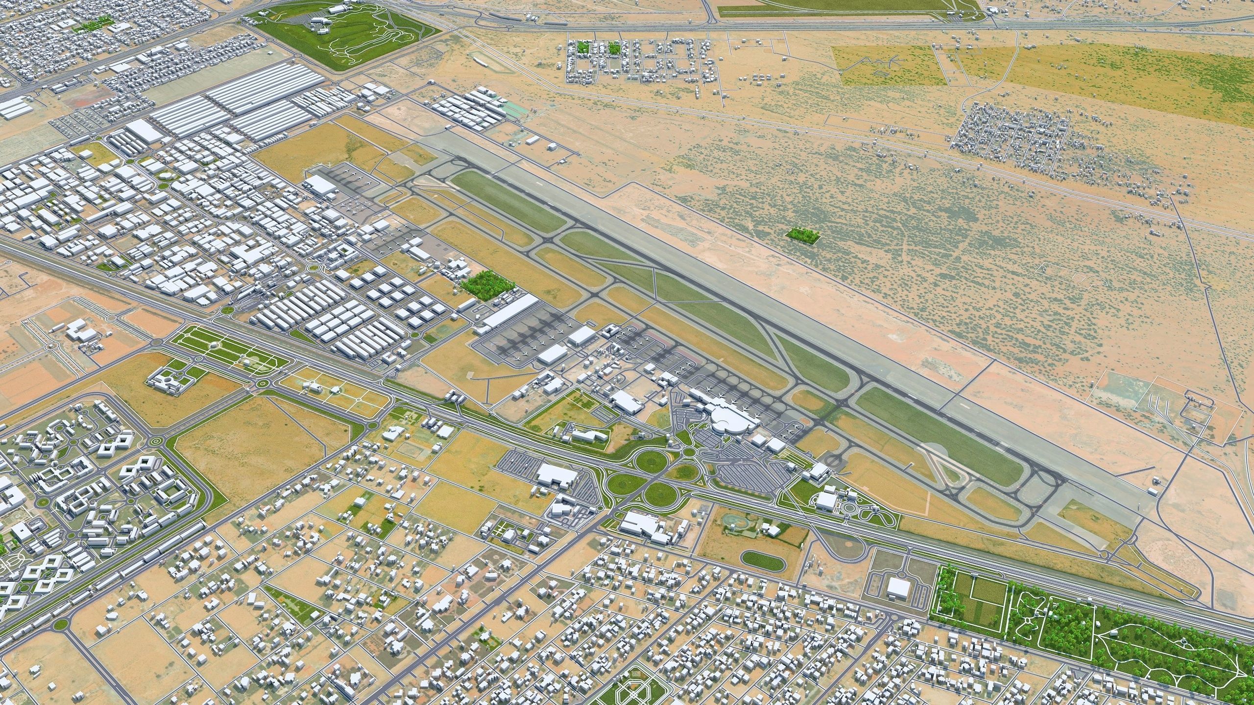 Ajman UAE 40km Low-poly 3D model_7