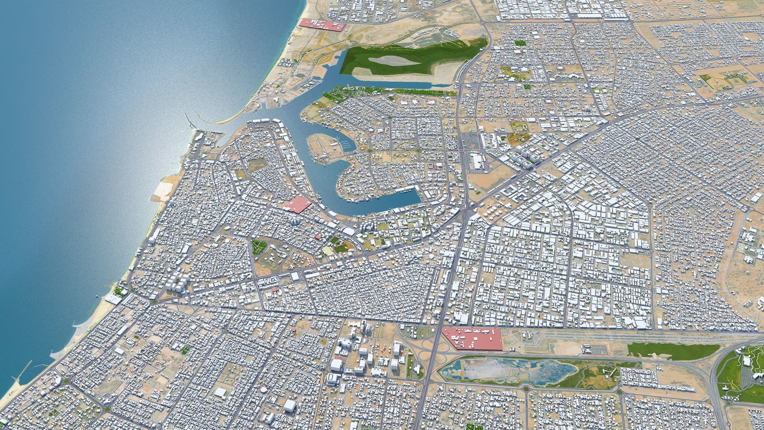 Ajman UAE 40km Low-poly 3D model_10