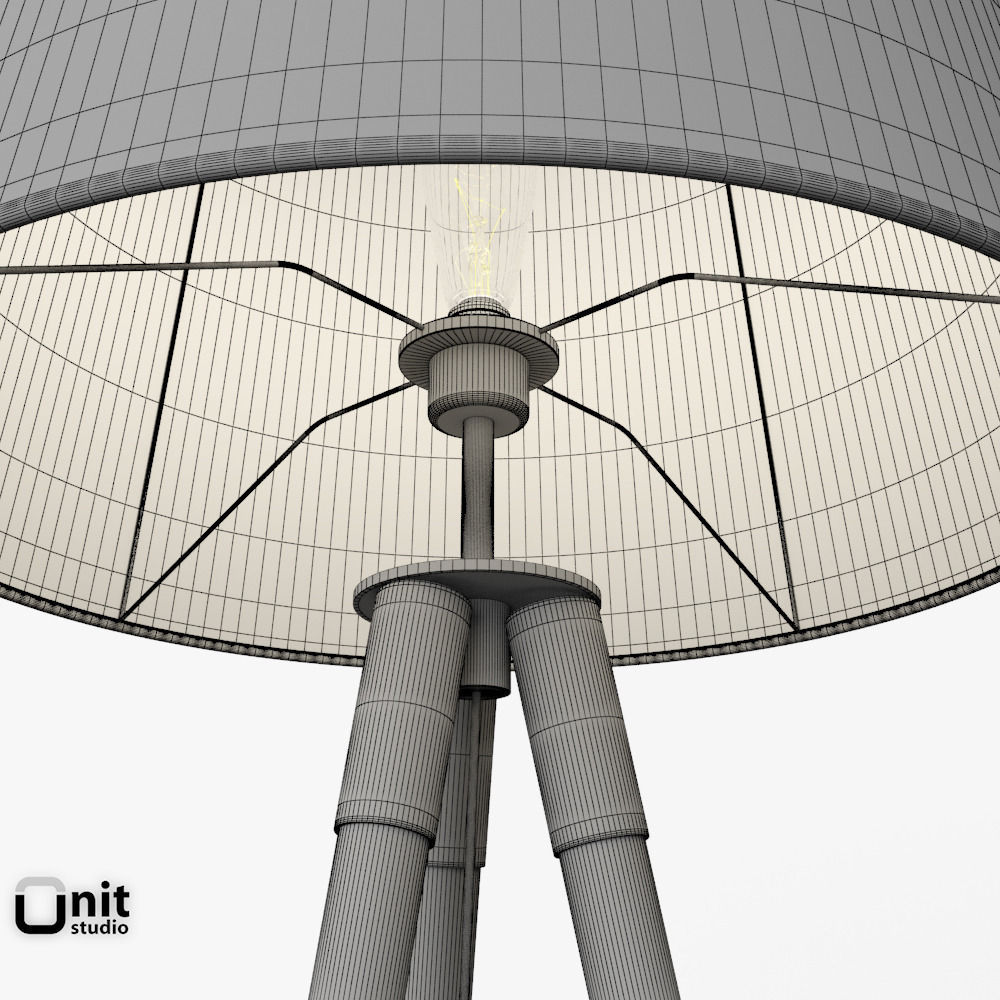 Mid-Century Tripod Floor Lamp by West Elm 3D model_13