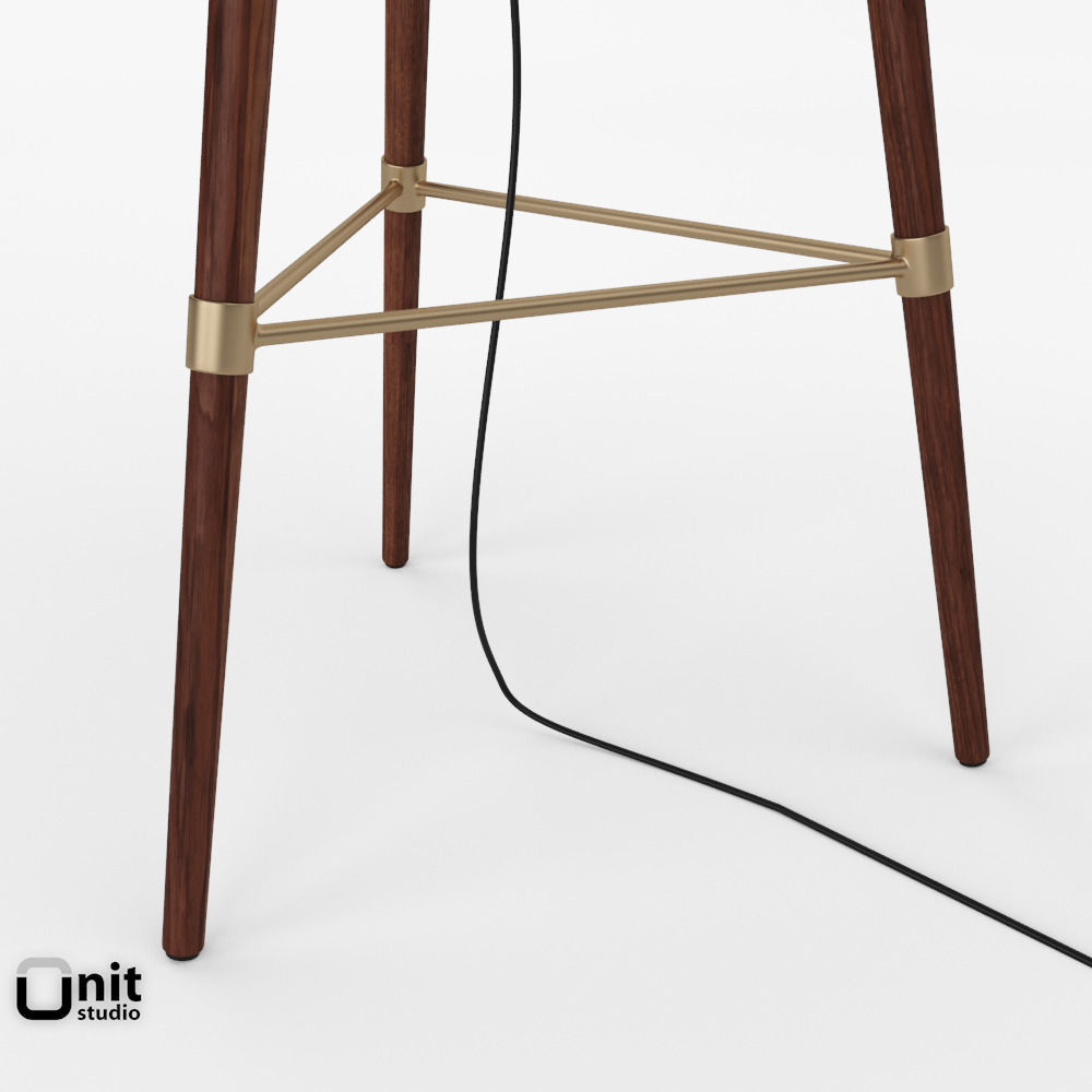 Mid-Century Tripod Floor Lamp by West Elm 3D model_4