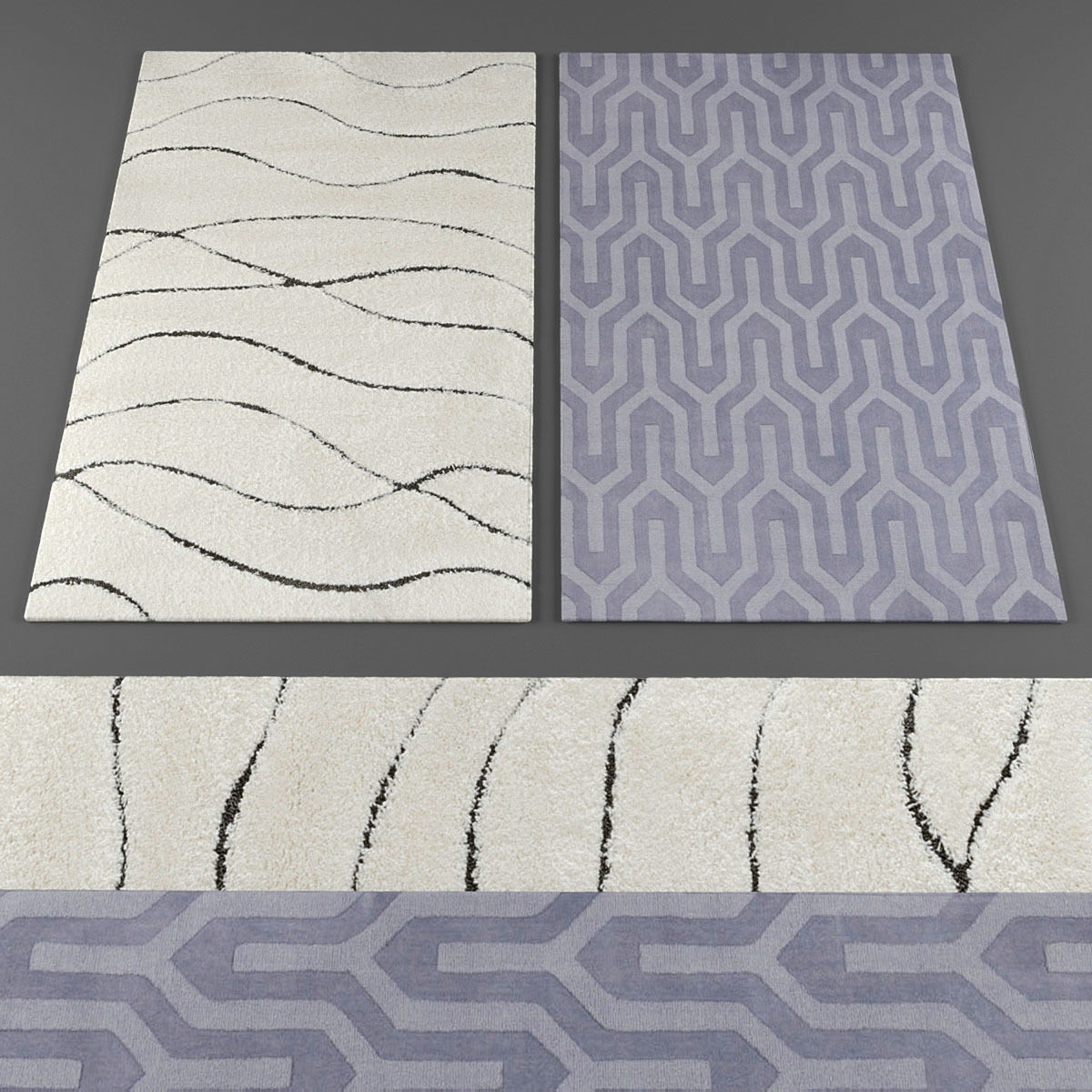 Rugs collection 208 Low-poly 3D model_2