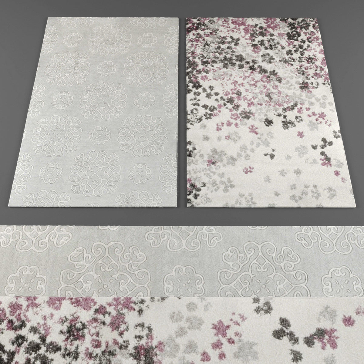 Rugs collection 208 Low-poly 3D model_1