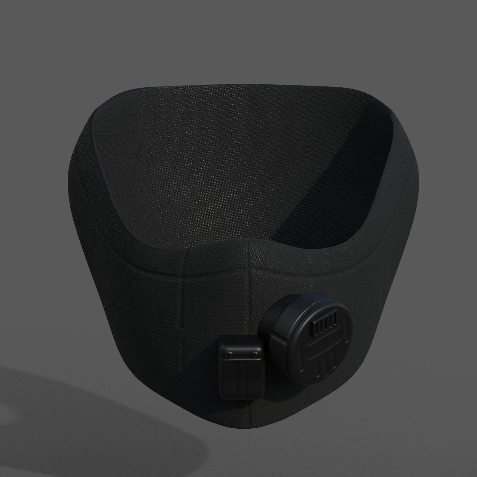 Gas mask respirator scifi futuristic ver 2 Low-poly 3D model_8