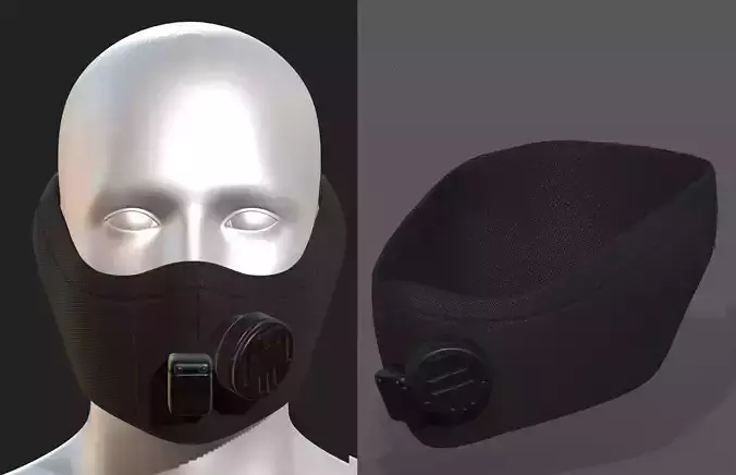 Gas mask respirator scifi futuristic ver 2
