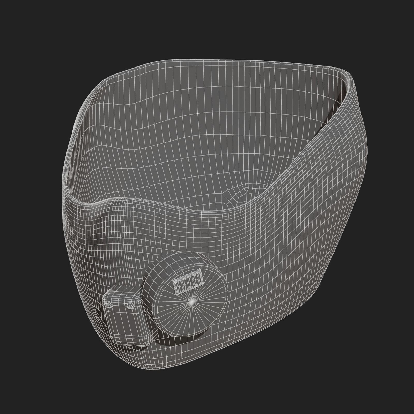 Gas mask respirator scifi futuristic ver 2 Low-poly 3D model_10