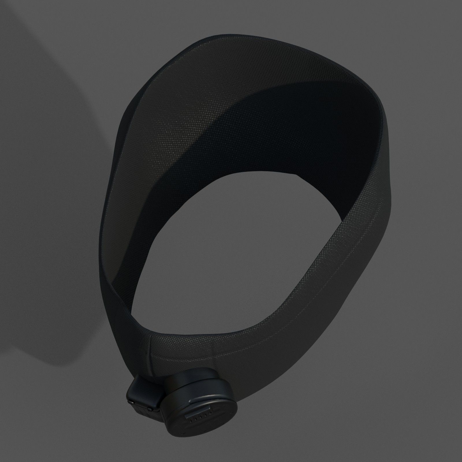 Gas mask respirator scifi futuristic ver 2 Low-poly 3D model_6