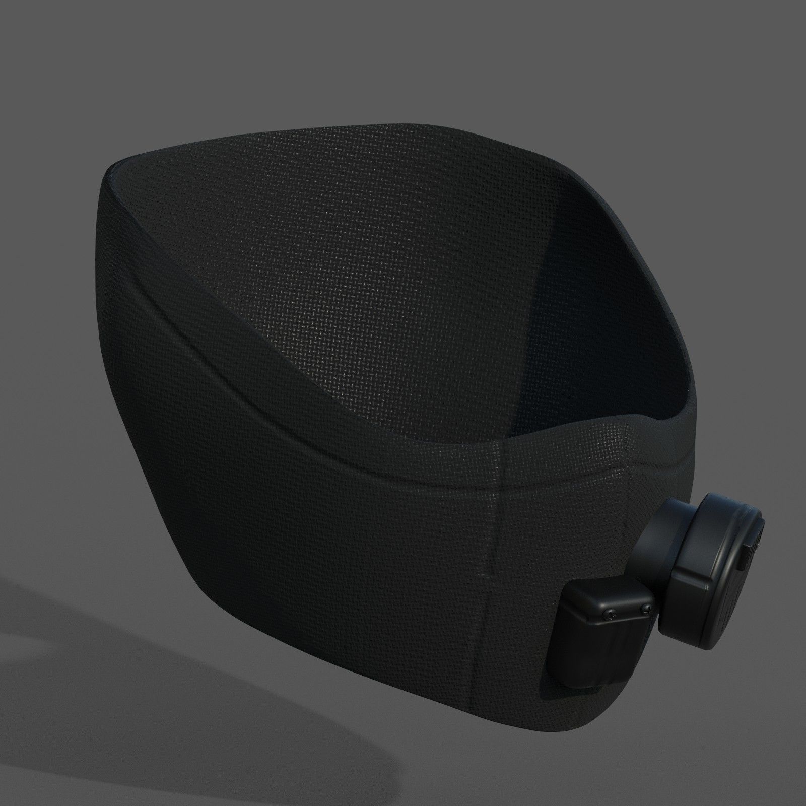 Gas mask respirator scifi futuristic ver 2 Low-poly 3D model_3