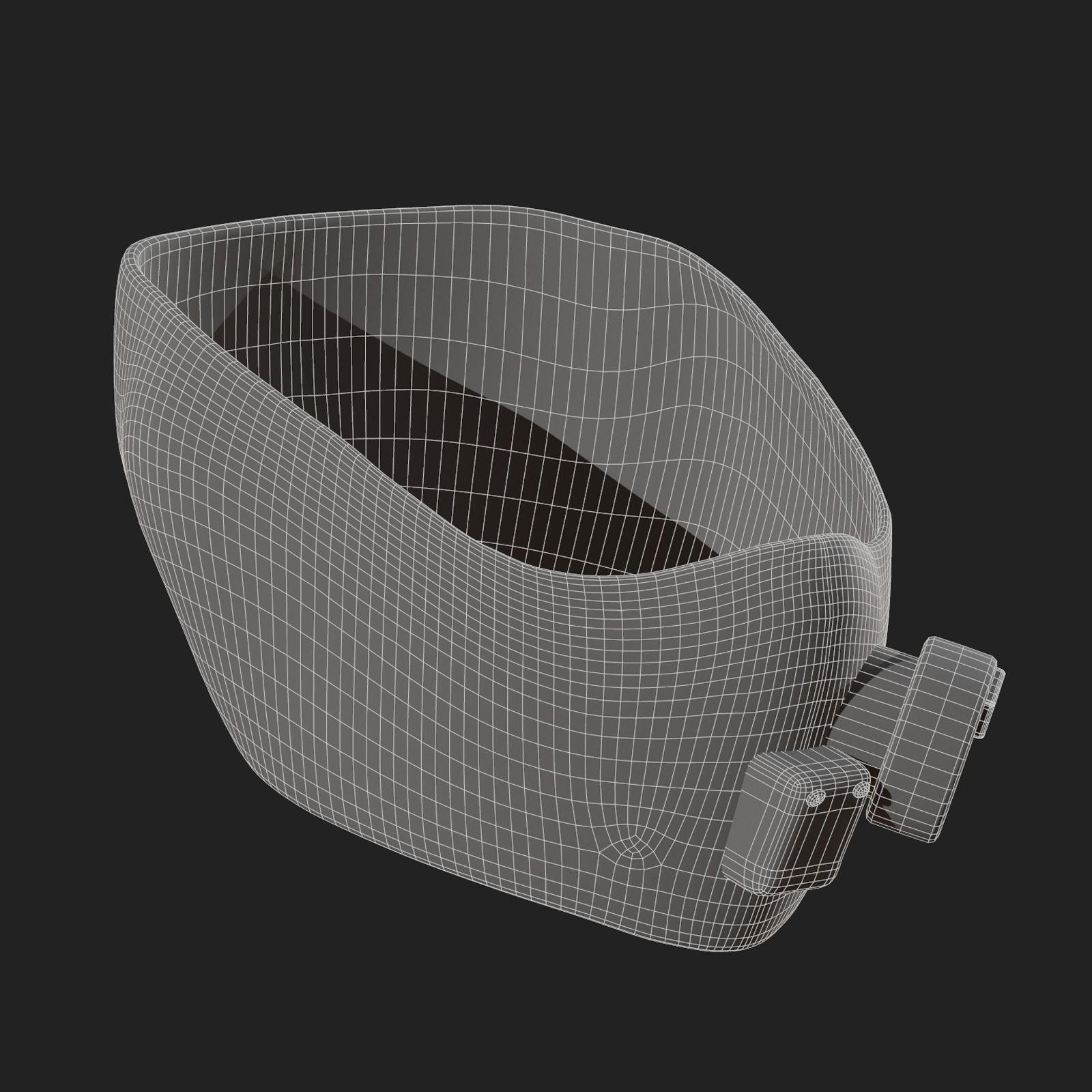 Gas mask respirator scifi futuristic ver 2 Low-poly 3D model_11