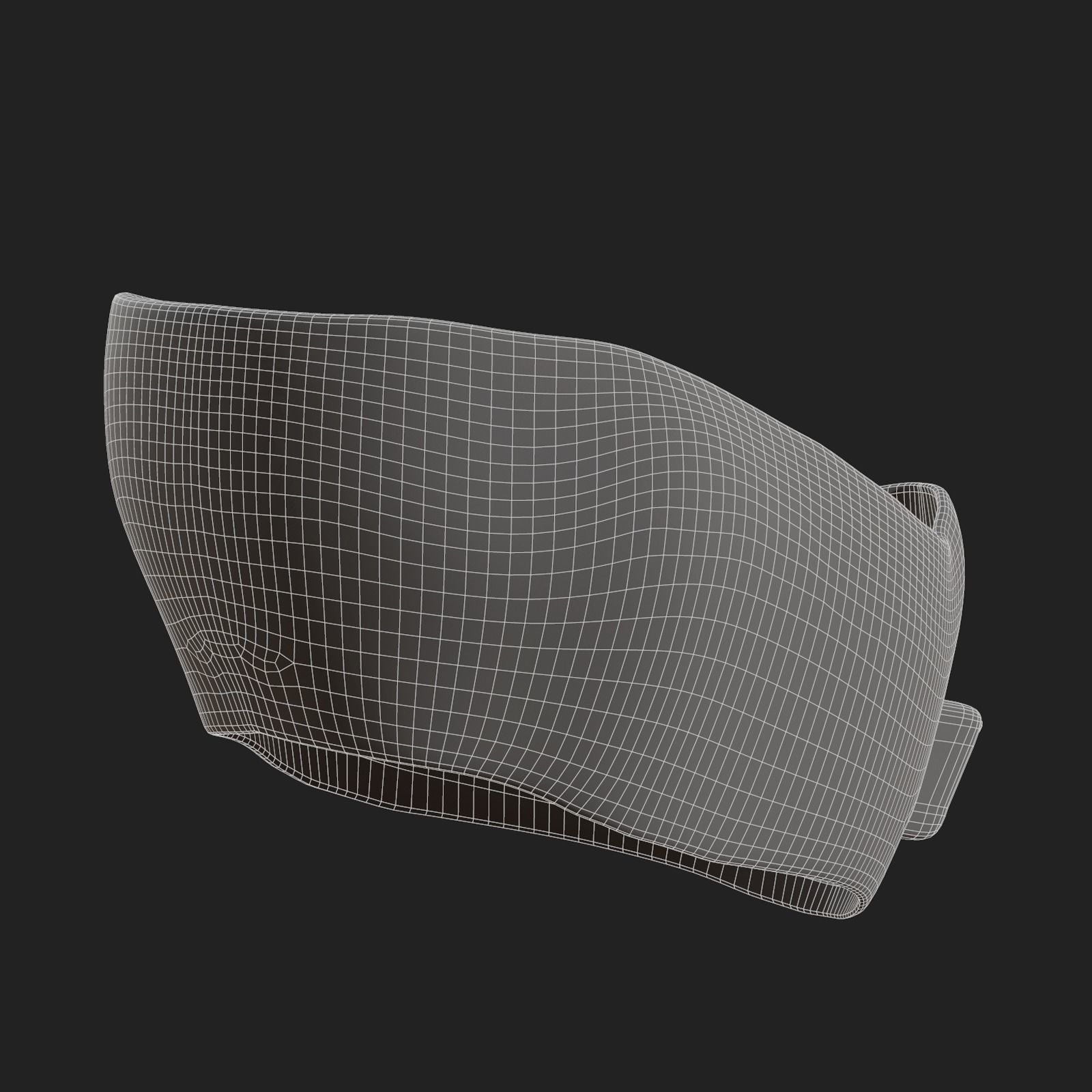 Gas mask respirator scifi futuristic ver 2 Low-poly 3D model_9