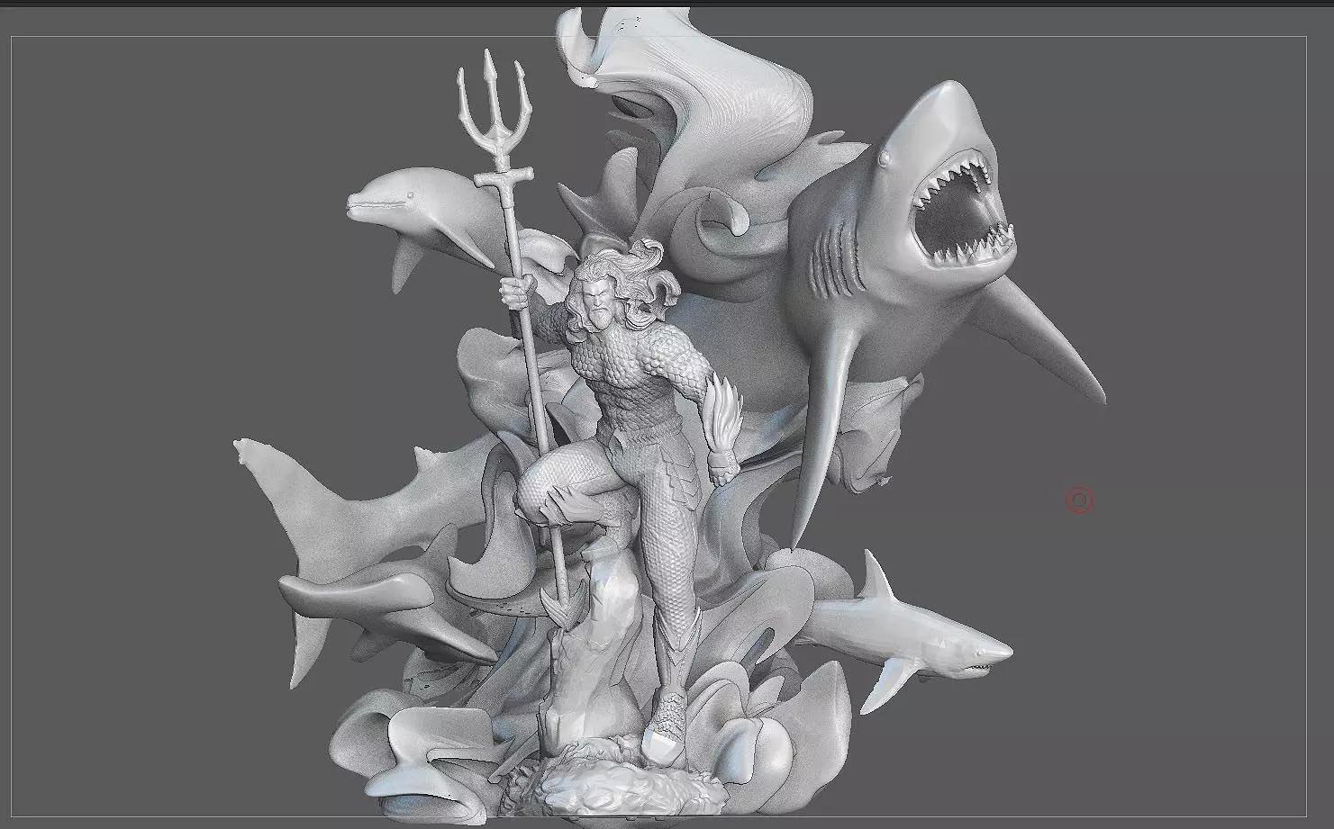 AQUAMAN MOVIE DC 3D PRINTABLE STATUE 3D print model_0