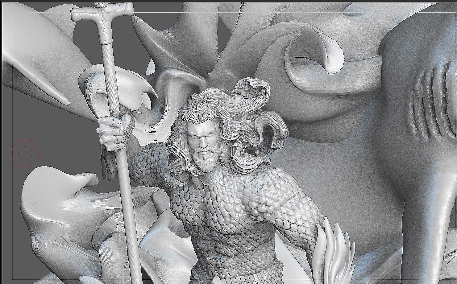 AQUAMAN MOVIE DC 3D PRINTABLE STATUE 3D print model_3