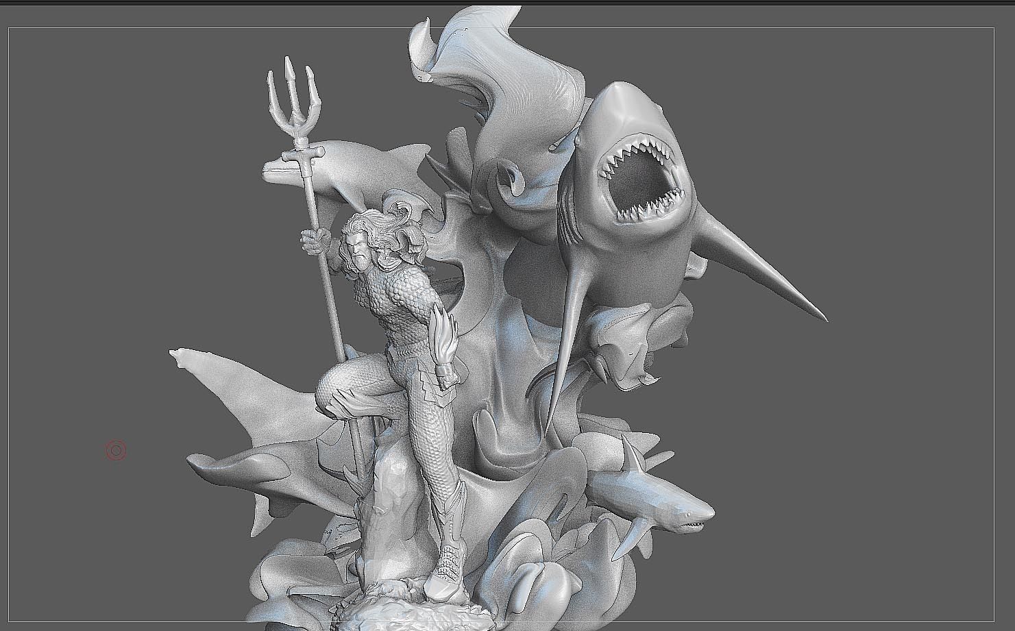AQUAMAN MOVIE DC 3D PRINTABLE STATUE 3D print model_1