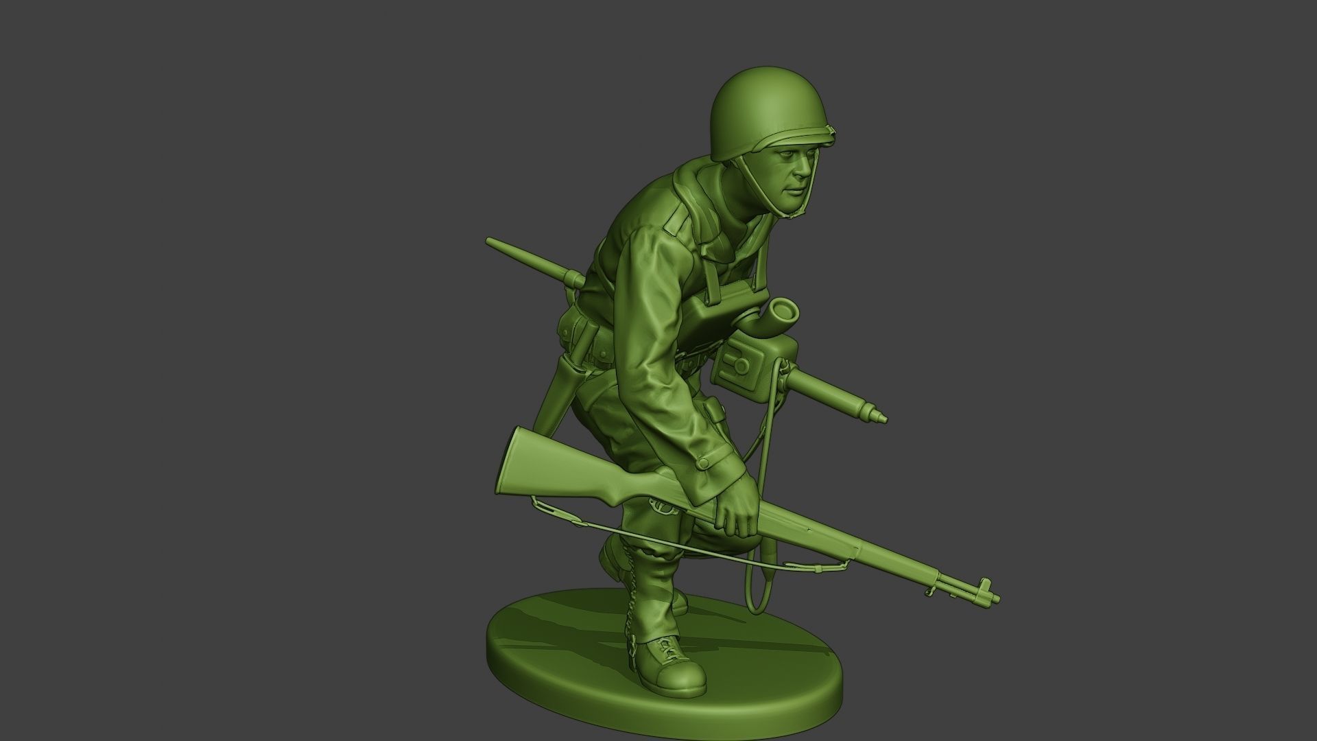 American engineer soldier ww2 Crouch A9 3D print model_9