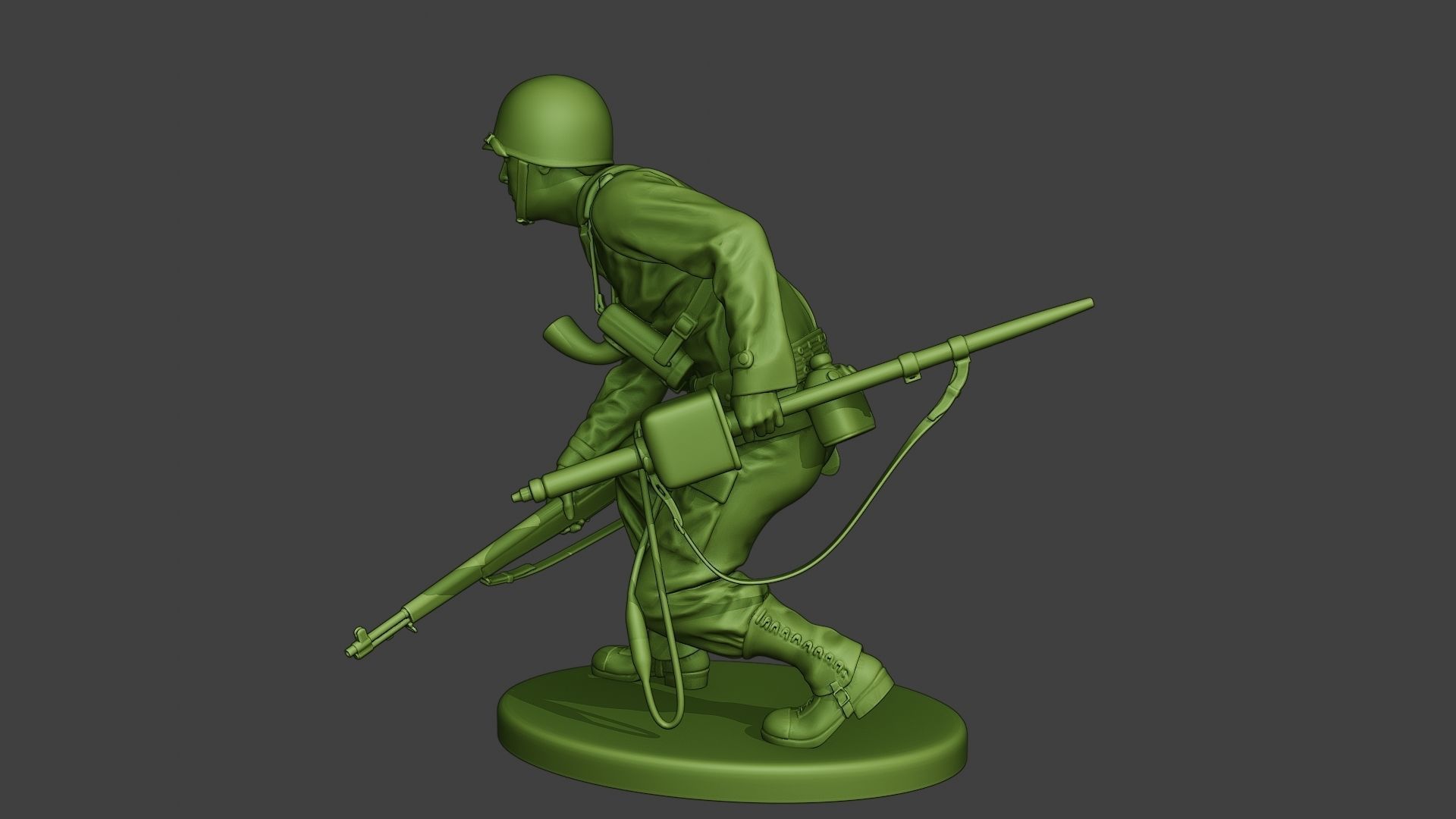 American engineer soldier ww2 Crouch A9 3D print model_3