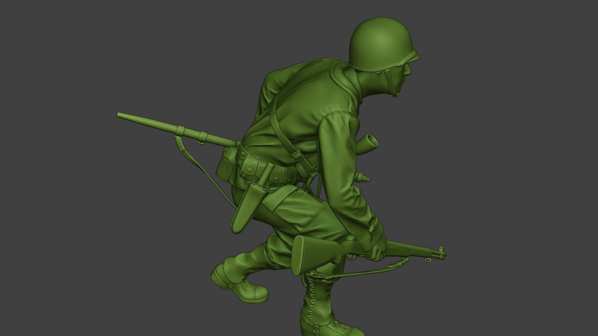 American engineer soldier ww2 Crouch A9 3D print model_29