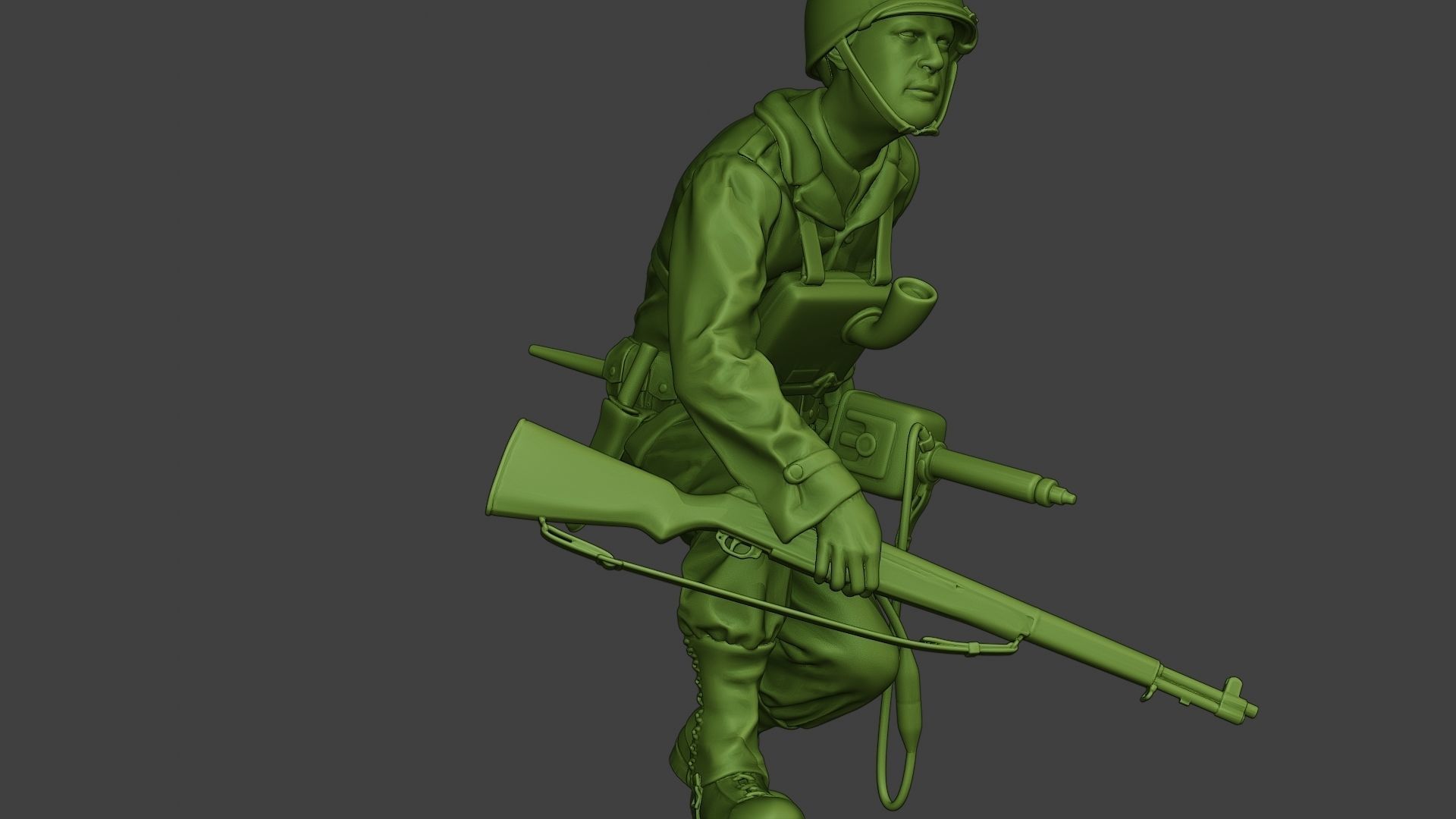 American engineer soldier ww2 Crouch A9 3D print model_12