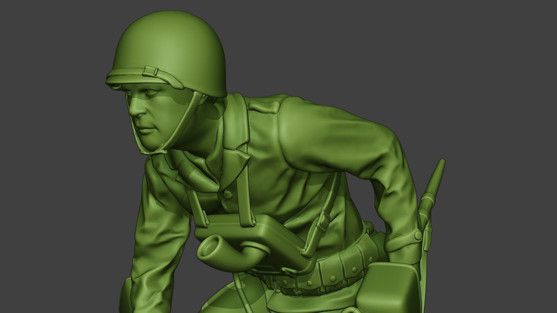 American engineer soldier ww2 Crouch A9 3D print model_17