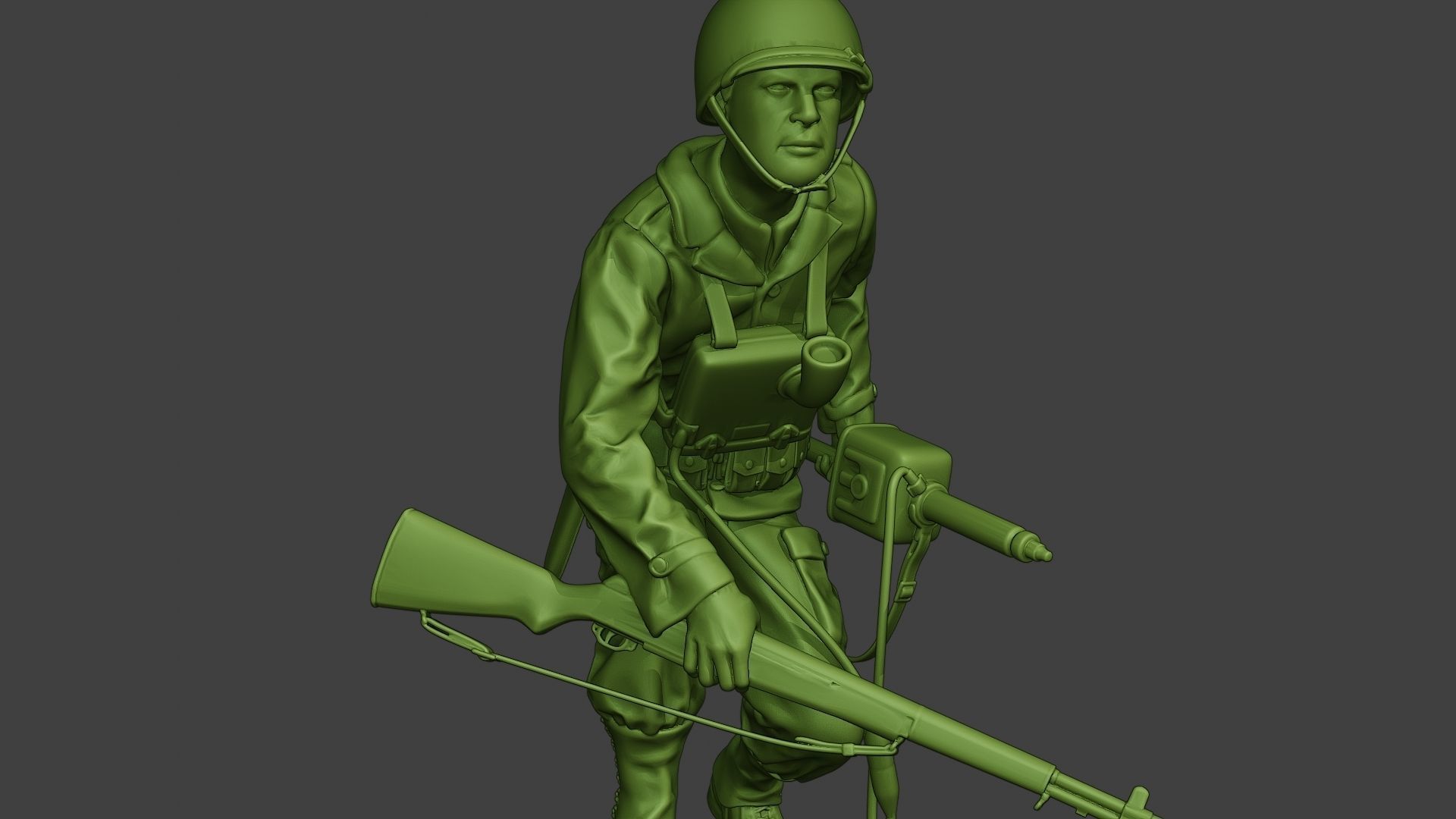 American engineer soldier ww2 Crouch A9 3D print model_27